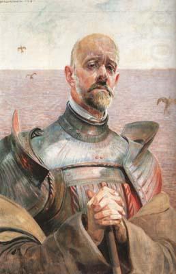 Malczewski, Jacek Self-Portrait in Armour (mk19) china oil painting image